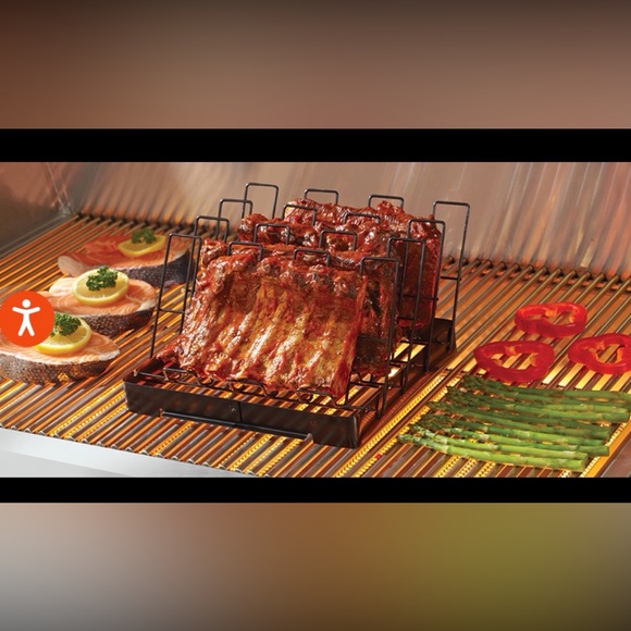 MR-BAR-B-Q Non-Stick Rib Rack - Black - Picture 5 of 10